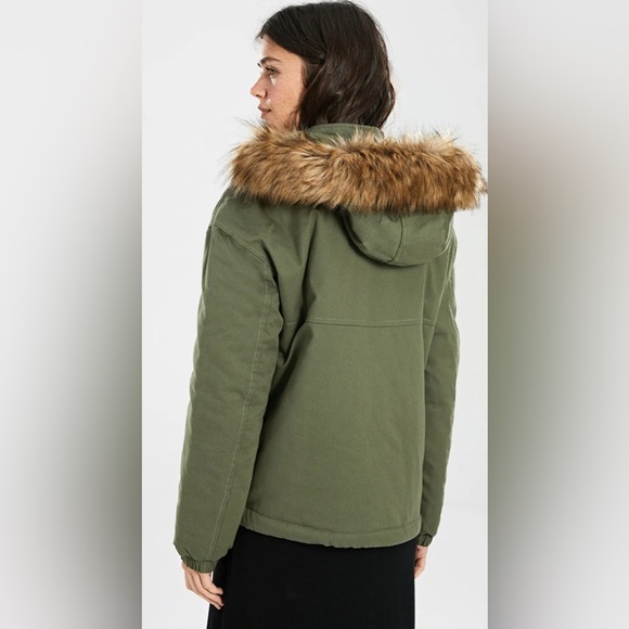 Love Tree Olive Puffer Jacket with Faux Fur Hood - Picture 6 of 6